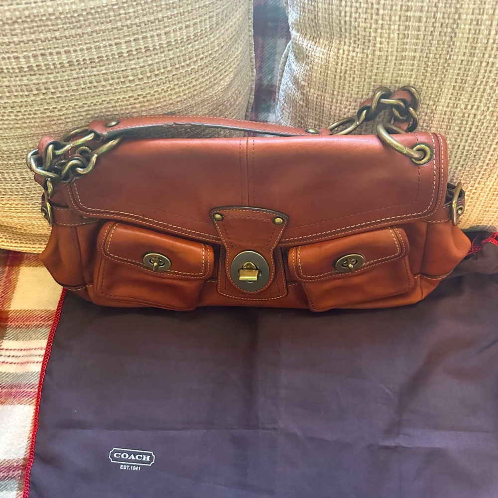 Coach shoulder bag pure leather